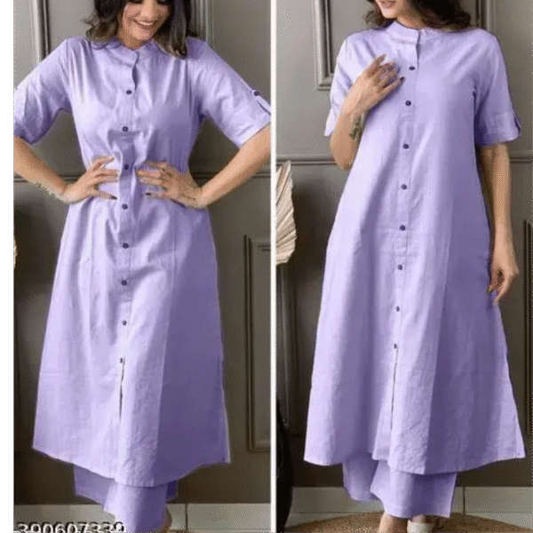 Jamuni Purple: Kantha Cotton Coord Set For All Age Women